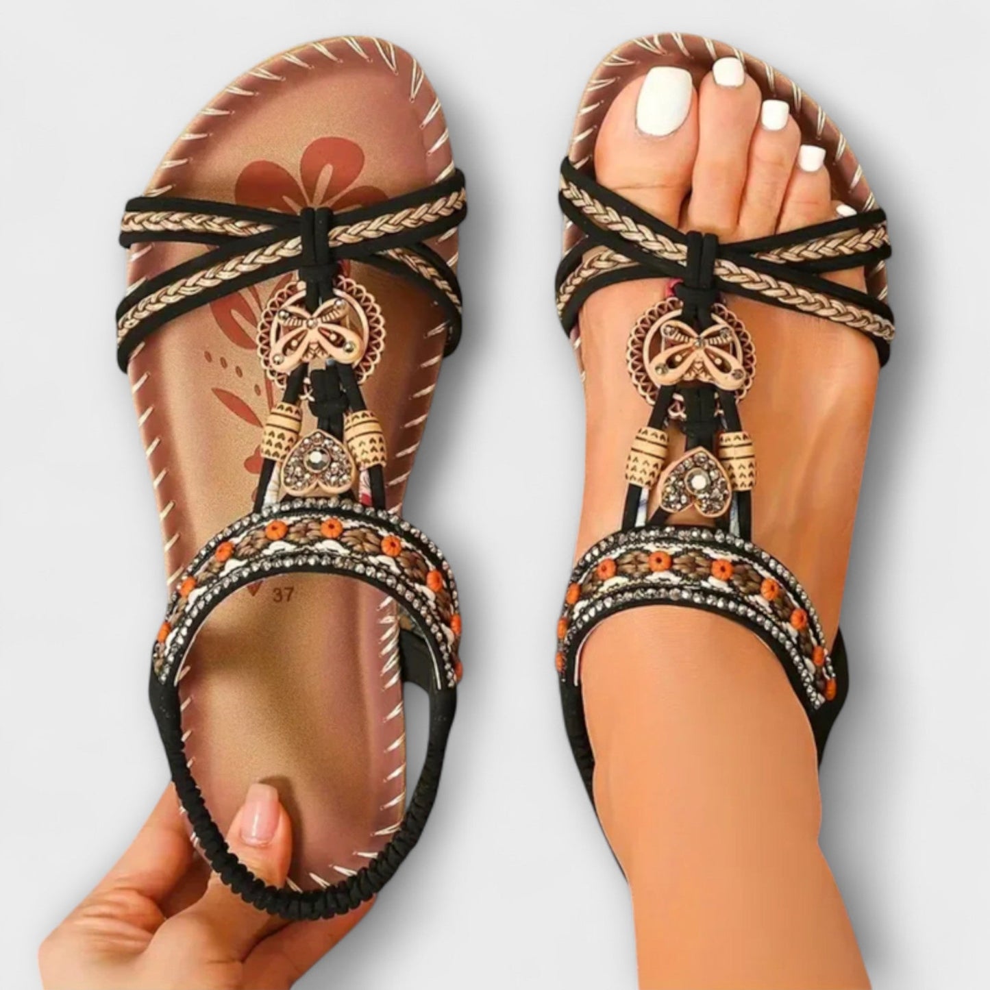Claudia - Orthopädische Ibiza inspirierte Sandalen