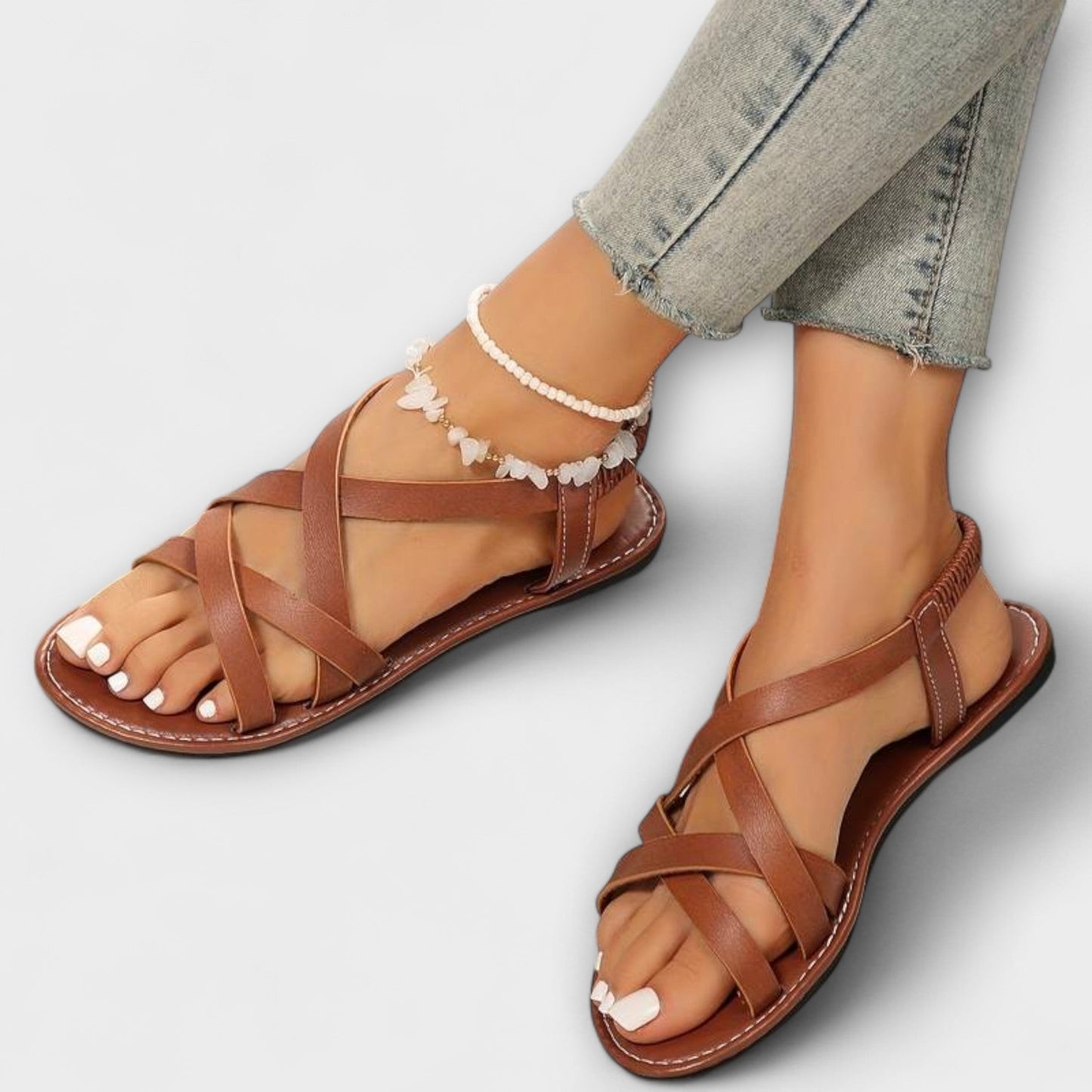 Deborah - Damen Sandalen mit leichtem Kreuzverschluss