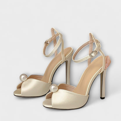 Liyke - Hochwertige Bequeme Seiden Peep Toe