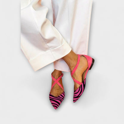 Zarella – Zebra-Flats in Pink Power